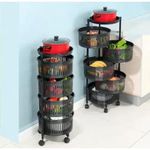 4 Layers Rotatable Multi Purpose Storage Rack / Vegetable/Dish/Fruit Rack