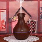 product_image_name-Generic-Essential Oil Diffuser Humidifier Aromatherapy Walnut Wood Grain Vase Aroma LED-1