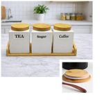 product_image_name-Generic-Canister  Set - 3pc - with bamboo stand - Sugar, Salt and Tea Dish-1