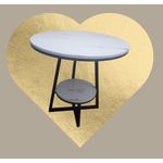product_image_name-Generic-2 layer round 3 legged metal frame table-2