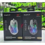 product_image_name-Havit-Gamenote MS1011SE – Transparent Wired Gaming Mouse In White, Programmable Buttons, 1.5m Cable, RGB Lighting-2