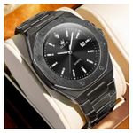 product_image_name-Olevs-3613 Luxury Stainless Steel Men's Watch -Black-2
