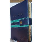  NIV STD BIBLE PRESS BUTTON BLUE WITH INDEX