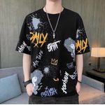 product_image_name-Fashion-Graffiti Men Short Sleeved T-shirt Round Neck Trend Loose-1