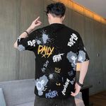 product_image_name-Fashion-Graffiti Men Short Sleeved T-shirt Round Neck Trend Loose-2