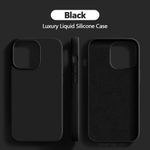 Apple iPhone 13 Phone Case for Silicone Protective Cover in Black Hard Case Design