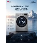 LG 10.5/7KG Front Load Wash And Dry Washing Machine – AI DD™, Steam™, ThinQ™ Smart Control, Silver Grey