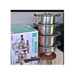 JP Stainless Steel Sufuria with Lids – Durable Heavy Base Pot