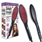 Simply Straight Hot Comb Ceramic Hair Brush Straightener