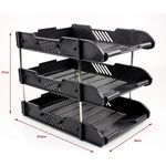 product_image_name-Generic- 3 Tier Stackable Office Filing Trays A4 Document Desk Riser Letter Paper Storage Organiser Magazine Rack Storage -3