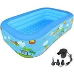 product_image_name-Generic-Portable Inflatable Swimming Pool For Kids With Free Pump-4