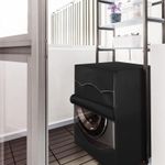 Front load washing machine cover black