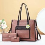 3 in 1 official classy stylish shoulder leather handbag 