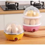 Double Layer Multifunction Electric Egg Boiler Automatic Off Egg Cooker Poacher Steamer Egg Poacher Egg Maker
