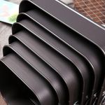 product_image_name-Generic-Black 6PCS Square Baking Pan Set – Non-Stick Cake Tins with Removable Base-6