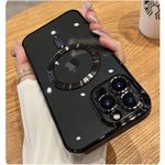 product_image_name-Generic-Magnetic Clear Case for iPhone 14 Pro Max Case Compatible with MagSafe Camera Protector Gold Electroplate Edge Shockproof Soft Case for iPhone 14 Pro Max Case (6.7 Inch) (Black)-1