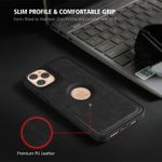 product_image_name-Generic-iPhone 11 Pro Phone Case, Black Full Hard Case Classic Soft PU Leather Protective Cover for Second Device-2
