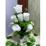 product_image_name-Decor-Nordic Table Top Artificial flowers rose- White-1