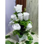 product_image_name-Decor-Nordic Table Top Artificial flowers rose- White-2
