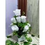 product_image_name-Decor-Nordic Table Top Artificial flowers rose- White-3