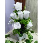 product_image_name-Decor-Nordic Table Top Artificial flowers rose- White-4