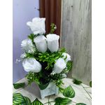 product_image_name-Decor-Nordic Table Top Artificial flowers rose- White-5
