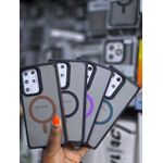 Matt Newskin Transparent Magnetic Phone Case for Apple iPhone 15 Pro Max – MagSafe Compatible, Slim Hybrid Protection (Chocolate)