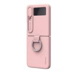 product_image_name-Nillkin-Silky Silicone Case Cover for Samsung Galaxy Z Flip 4 - Pink-3