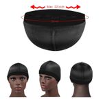 product_image_name-Fashion-2PCS Silky Stocking Wave Cap for Men, Good Compression Over Durag (Black)-2