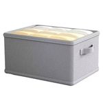 product_image_name-KnMn-47x35x30CM Household Collapsible Fabric Storage Drawer Bins Grey-1