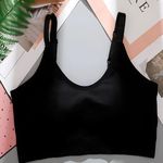 product_image_name-Generic-Women’s Seamless Padded Sports Bra – Adjustable Straps, Wire-Free Comfort for Yoga, Gym, and Everyday Wear – Black-1