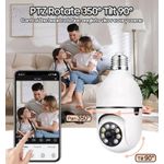product_image_name-CALUS-E27 IP Camera Light Bulb with 1080P Wi-Fi, Night Vision, and Auto Tracking for Home Protection-2