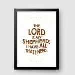 WaKi The Lord is My Shepherd 1 Black Frame A2