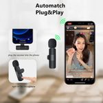 product_image_name-Generic-Lavalier Wireless Microphone for iPhone, Android, Camera, USB-C Microphone, Wireless Microphone, Mini Microphone, Noise Canceling Lapel Mic for Interview Video Podcast Vlog YouTube-2