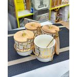 product_image_name-Generic-4PC Ceramic Canister Set With Lid & Gold Stand-2
