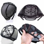 4 pcs mesh wig cap + strong thread + Free needles + pins