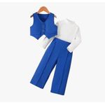 2pc girls v-neck suit bottom less trouser Size 7-8yrs