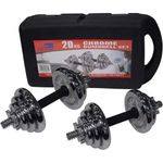 product_image_name-Generic-20KG Chrome Adjustable Dumbbell Set,10KG +10KG With Case-1