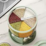 product_image_name-Generic-2in1 6 Partitions  2 kg each Cereal Dispenser -with 10Pcs Egg Holder- white-2