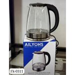 AILYONS 1.8L Transparent Glass Electric Kettle