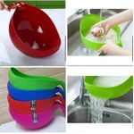 product_image_name-Generic-Plastic Colander Rice Washer Strainer Bowl with Handle  For  Fruits, Vegetable-2