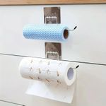 product_image_name-Generic-Multipurpose Paper Roll Holder Wall Mounted Kitchen Organizer Stainless Steel Cling Film Holder-4