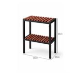 product_image_name-Generic-Mahogany Wooden Side Table – Black Slatted Top-2