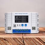 Intelligent LCD Display 12V/24V 20A PWM Solar Charge Controller Dual USB