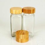 product_image_name-Generic-8 pieces Glass Spice Jars with Bamboo Lids-5