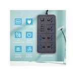 Power Strip 6 AC Sockets & 3 USB 1 Type C Port 6FT Cord