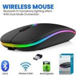 product_image_name-Generic-HP W10 Rechargeable Bluetooth & Wireless RGB Dual Model Mouse-2