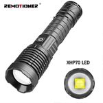 product_image_name-Generic-Powerful Flashlight and Torch with USB Rechargeable, Waterproof, and Zoomable LED Light-1
