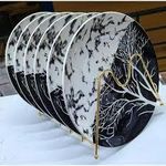 product_image_name-Generic-6-Piece Ceramic Dinner Plates Set – Durable Scratch-Resistant Dinnerware for Home & Restaurant Use-2