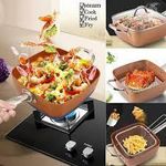 product_image_name-Generic-Multi-Function Deep Square Cooking Pan With Steamer Rack & Fry Basket – Long Handle Non-Stick Kitchen Cookware-2
